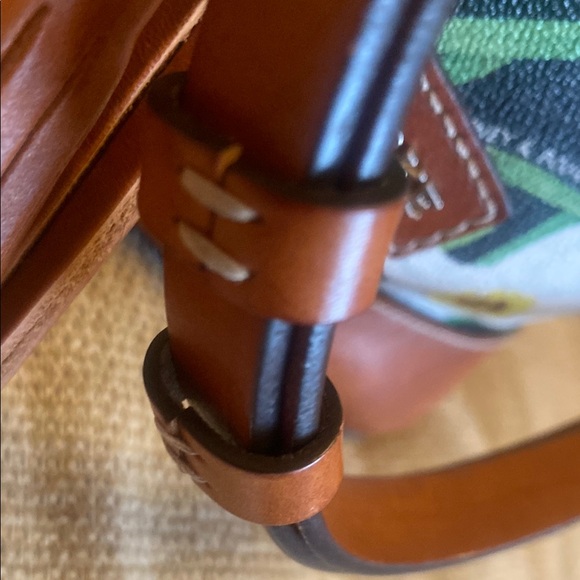 Dooney & Bourke Green and Brown Shoulder Bag with Floral Design - Picture 8 of 16